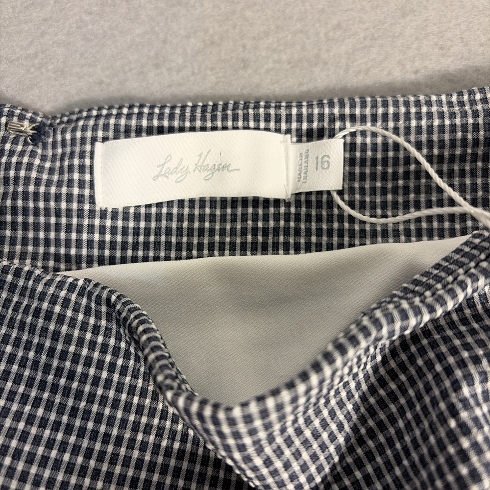 Lady Hagen Skort Women 18 NWT White Navy Blue Seer Sucker Breathable Golf - Picture 3 of 9